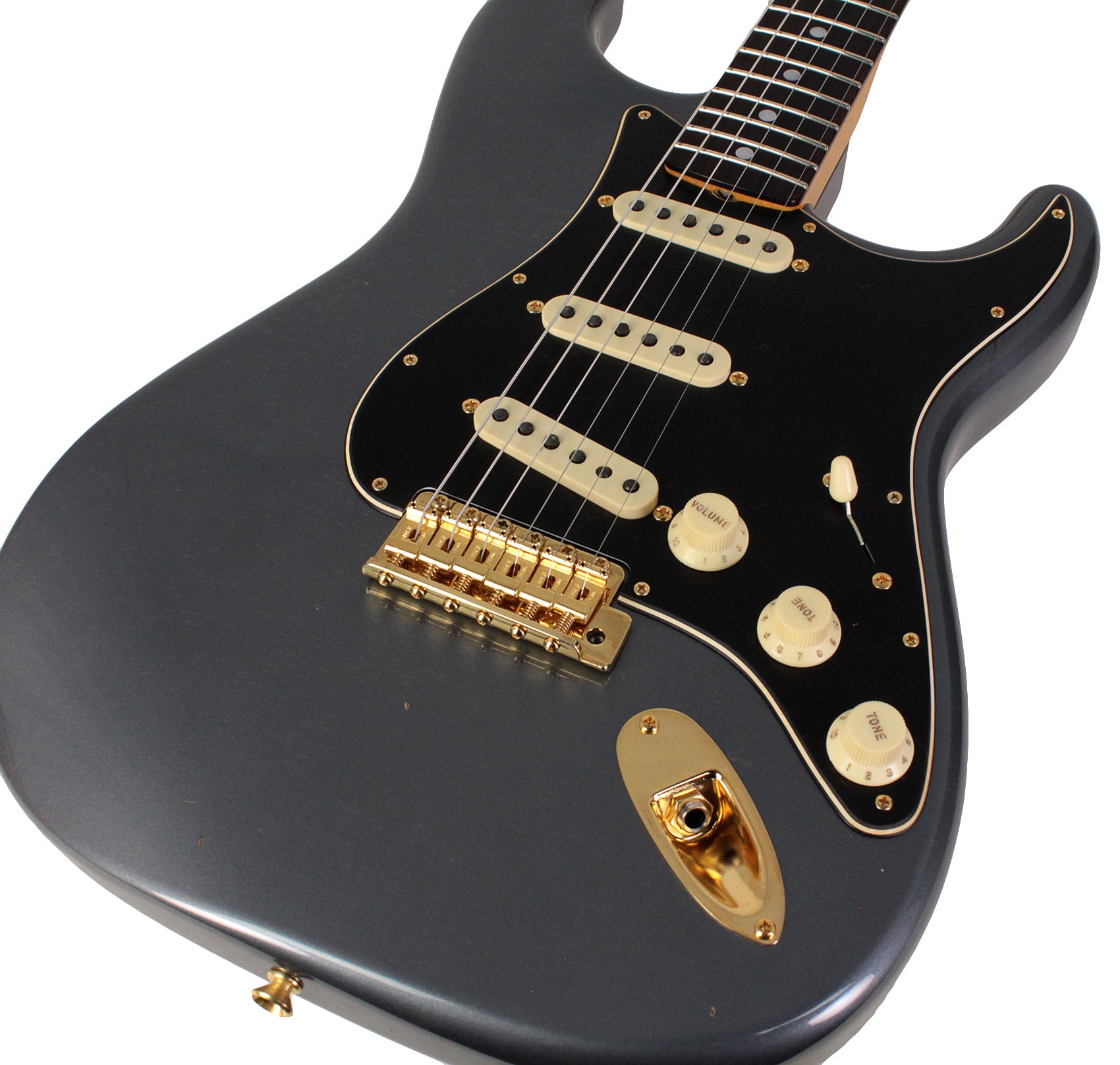 Fender Custom Shop Limited 1965 Dual Mag Stratocaster Journeyman Faded Aged Charcoal Frost Metallic
