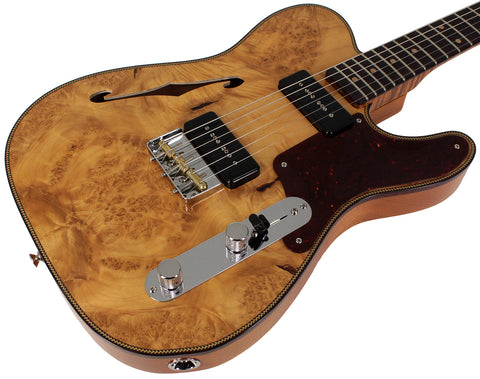 Fender Custom Shop Artisan Dual P90 Maple Burl Telecaster, Aged Natural