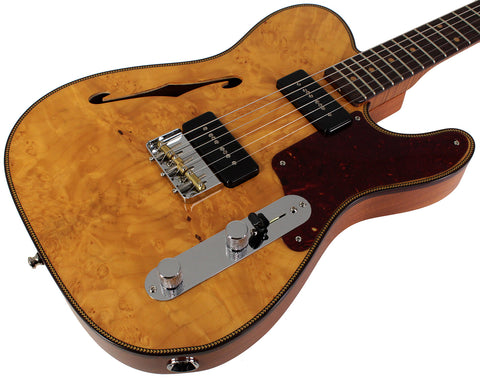 Fender Custom Shop Artisan Dual P90 Maple Burl Telecaster, Aged Natural