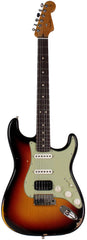 Fender Custom Shop Limited Custom Deluxe HSS S-1 Stratocaster, Relic, 3-Tone Sunburst