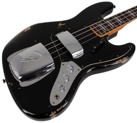 Fender Custom Shop Limited Custom Jazz Bass Heavy Relic Aged Black
