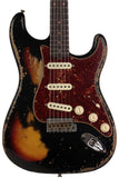 Fender Custom Shop Limited Roasted '61 Strat, Super Heavy Relic, Aged Black over 3-Color Burst