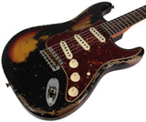 Fender Custom Shop Limited Roasted '61 Strat, Super Heavy Relic, Aged Black over 3-Color Burst