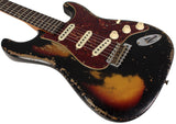 Fender Custom Shop Limited Roasted '61 Strat, Super Heavy Relic, Aged Black over 3-Color Burst