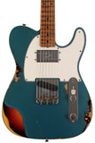 Fender Custom Shop Limited Red Hot Cunife Tele, Heavy Relic, Aged Ocean Turquoise Over Chocolate 3TS