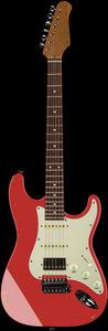 Suhr Select Classic S Antique HSS Guitar, Roasted Neck, Fiesta Red
