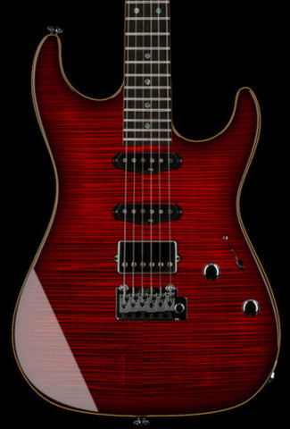 Suhr Select Standard Mahogany Guitar, Faded Trans Wine Red Burst