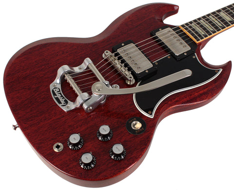 Gibson Custom Shop 1961 Les Paul SG Standard Reissue Guitar, B5 Bigsby, VOS, Cherry Red