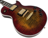 Gibson Custom Shop Les Paul Axcess Custom Figured Guitar, Bengal Burst - Humbucker Music