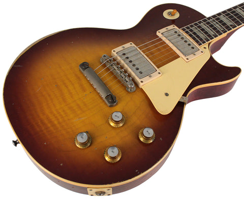 Gibson Custom Shop Murphy Lab 1960 Les Paul Standard Guitar, Heavy Aged, Iced Tea Burst - Humbucker Music