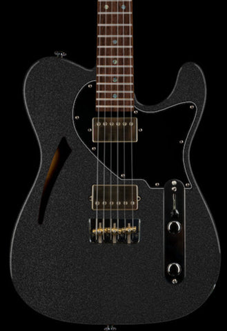 Suhr Select Alt T Cat's Eye Guitar, Graphite Metallic, Black
