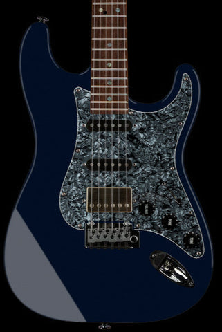 Suhr Select Classic S HSS Guitar, Roasted Neck, Mercedes Blue Metallic