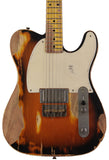 Nash E1HB Guitar, 2-Tone Burst, Extra Heavy Aging