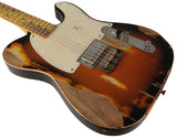 Nash E1HB Guitar, 2-Tone Burst, Extra Heavy Aging