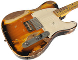 Nash E-1HB Guitar, 2-Tone Burst, Extra Heavy Aging