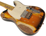 Nash E-1HB Guitar, 2-Tone Burst, Extra Heavy Aging