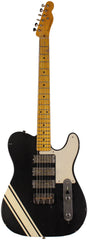 Nash GF-3 Gold Foil Guitar, Black, Competition Stripes, Light Aging