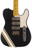 Nash GF-3 Gold Foil Guitar, Black, Competition Stripes, Light Aging
