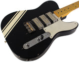 Nash GF-3 Gold Foil Guitar, Black, Competition Stripes, Light Aging