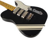 Nash GF-3 Gold Foil Guitar, Black, Competition Stripes, Light Aging