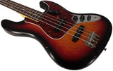 Nash JB-63 Bass Guitar, 3-Tone Sunburst, Tortoise Shell, Light Aging