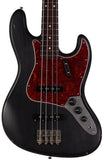Nash JB63 Bass Guitar, Black, Tortoise Shell, Light Aging