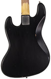 Nash JB63 Bass Guitar, Black, Tortoise Shell, Light Aging