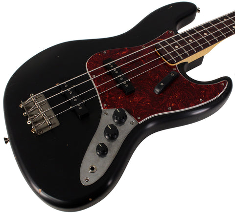 Nash JB63 Bass Guitar, Black, Tortoise Shell, Light Aging Nash JB63 Bass Guitar, Black, Tortoise Shell, Light Aging