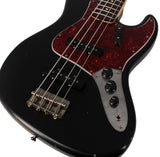 Nash JB63 Bass Guitar, Black, Tortoise Shell, Light Aging
