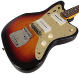 Nash JM-63 Jazzmaster Guitar, 3 Tone Sunburst, Gold Anodized Pickguard, Light Aging