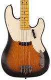 Nash PB55 Bass Guitar, 2-Tone Sunburst, Light Aging