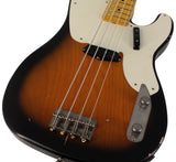 Nash PB55 Bass Guitar, 2-Tone Sunburst, Light Aging