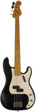 Nash PB-57 Bass Guitar, Black, Light Aging