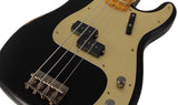 Nash PB-57 Bass Guitar, Black, Gold Anodized PG, Light Aging