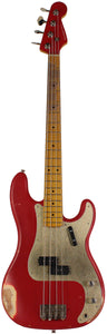 Nash PB-57 Bass Guitar, Dakota Red, Matching Headstock, Medium Aging