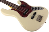 Nash JB-63 Bass Guitar, Olympic White, Light Aging