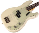 Nash PB-63 Bass Guitar, Olympic White, Light Aging