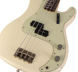 Nash PB-63 Bass Guitar, Olympic White, Light Aging