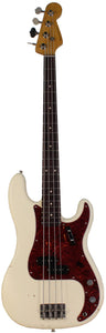 Nash PB63 Bass Guitar, Olympic White, Light Aging