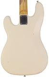Nash PB63 Bass Guitar, Olympic White, Light Aging