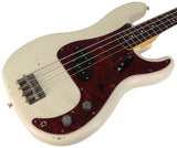 Nash PB63 Bass Guitar, Olympic White, Light Aging