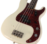 Nash PB63 Bass Guitar, Olympic White, Light Aging