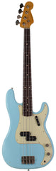 Nash PB63 Bass Guitar, Sonic Blue, Light Aging