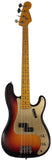 Nash PB-57 Bass Guitar, 3-Tone Sunburst, Gold Anodized PG, Light Aging