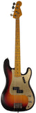 Nash PB57 Bass Guitar, 3-Tone Sunburst, Gold Anodized PG, Light Aging