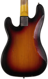 Nash PB57 Bass Guitar, 3-Tone Sunburst, Gold Anodized PG, Light Aging