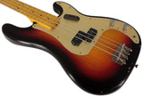 Nash PB57 Bass Guitar, 3-Tone Sunburst, Gold Anodized PG, Light Aging