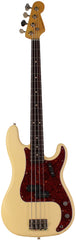 Nash PB63 Bass Guitar, Vintage White, Light Aging