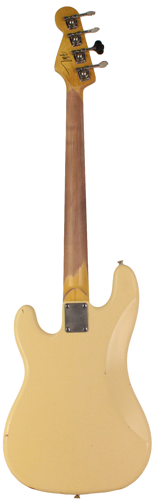 Nash PB63 Bass Guitar, Vintage White, Light Aging | Humbucker Music