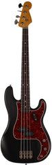 Nash PB-63 Bass Guitar, Black, Tortoise Shell, Light Aging